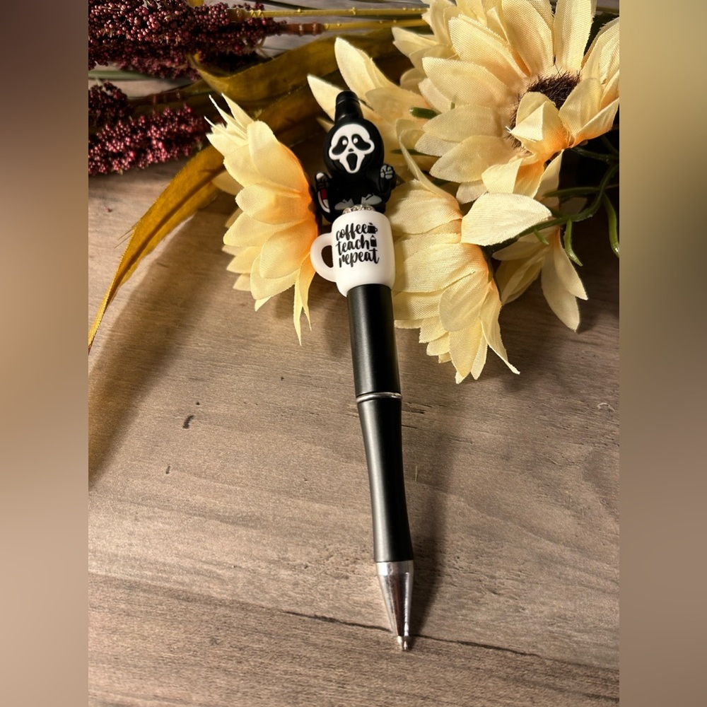 Scream Teacher Beaded Pen